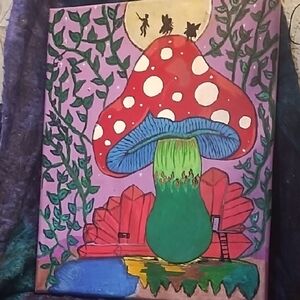Whimsical Mushroom Canvas Art